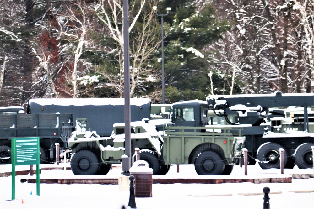 January 2024 views of Fort McCoy's Equipment Park