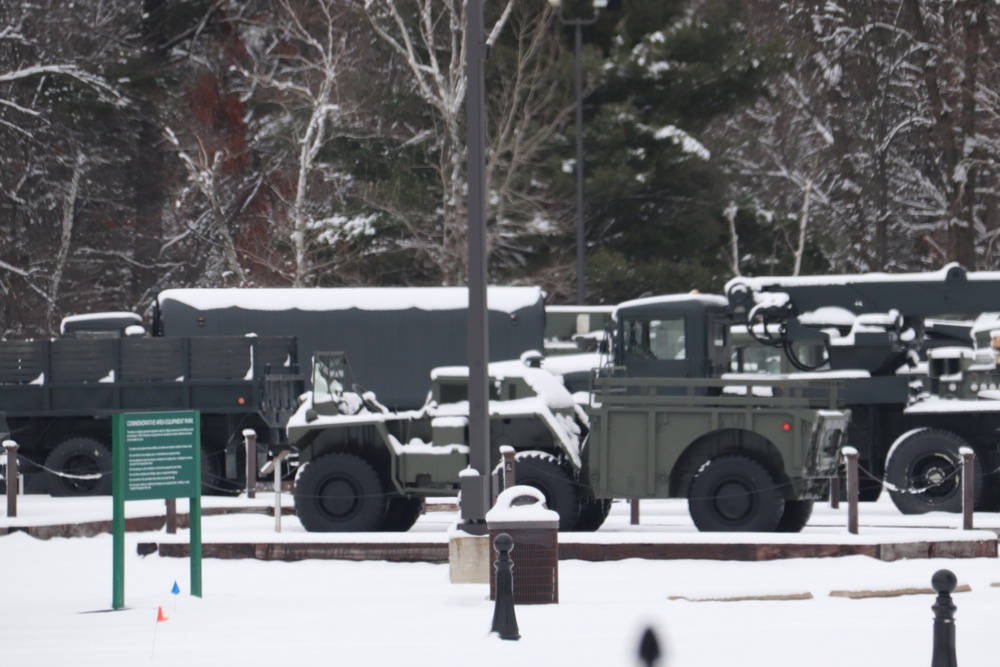 January 2024 views of Fort McCoy's Equipment Park