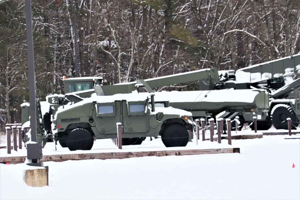 January 2024 views of Fort McCoy's Equipment Park