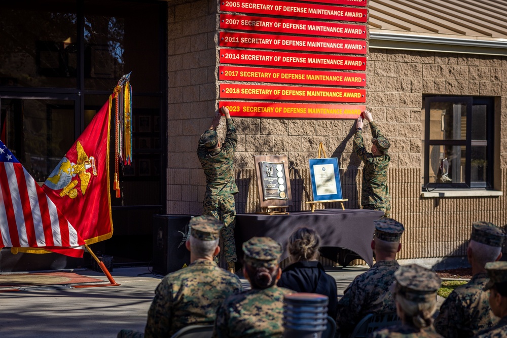 1st Maintenance Battalion Secretary of Defense Maintenance Awards 2023 Ceremony