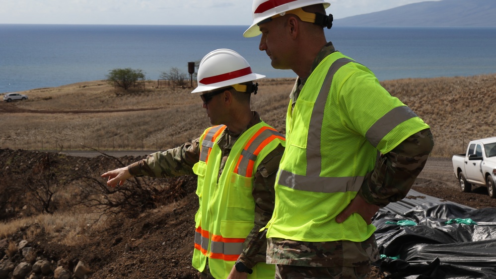 The U.S. Army Corps of Engineers Deputy Commanding General William “Butch” Graham visits the Temporary Debris Storage Site in Olowalu, Hawai‘i, Jan. 10.