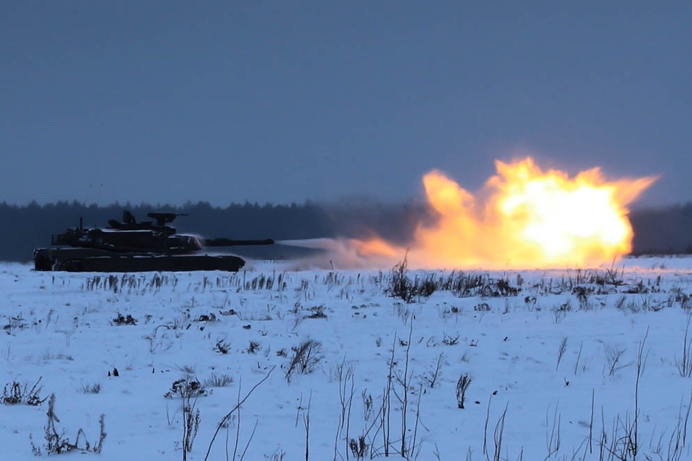 Task Force Marne M1A3 Abrams tank crews conduct live-fire exercise in Lithuania