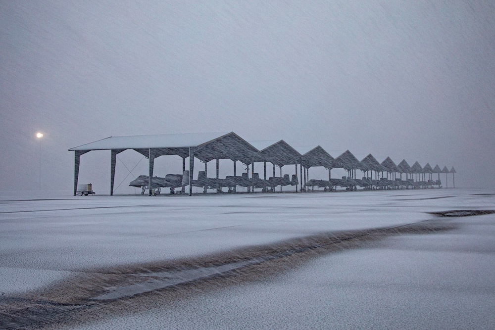 Winter Weather Arrives at Selfridge Air National Guard Base