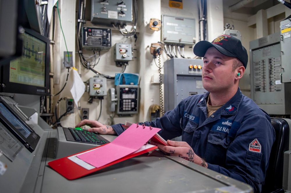 USS Hopper (DDG 70) Sailors Conduct Routine Operations