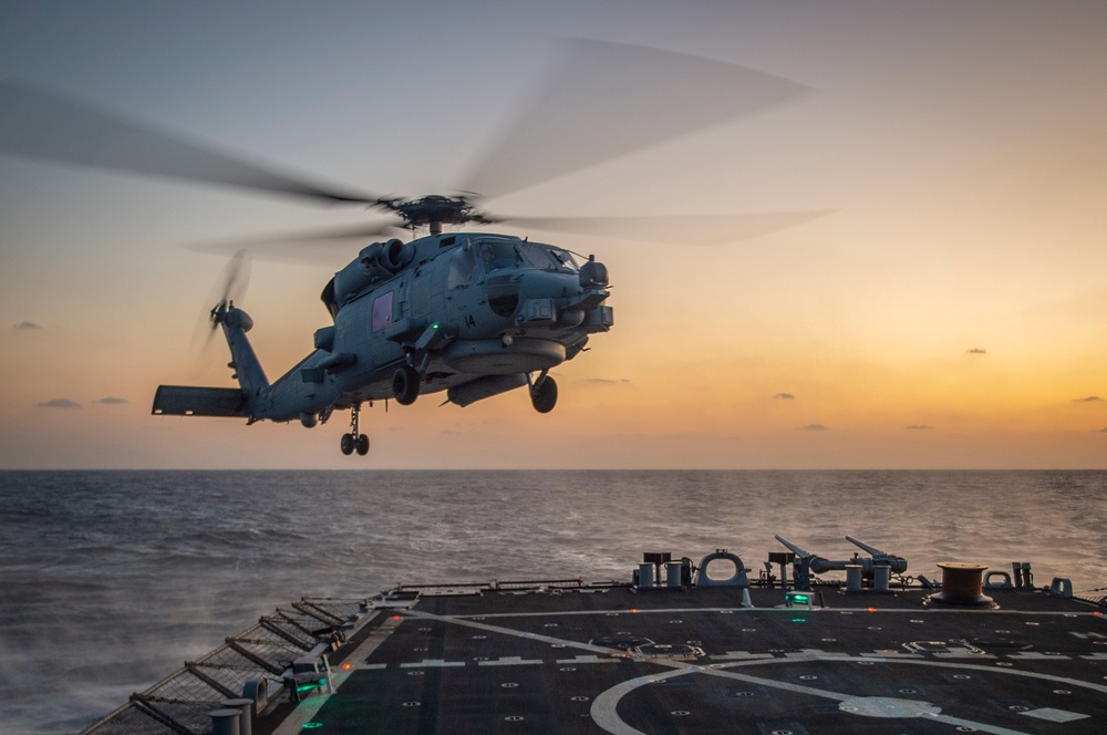 USS Hopper (DDG 70) and HSM-78 Flight Operations