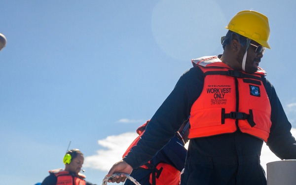 Unmanned Surface Vessel Ranger Conducts Underway Replenishment