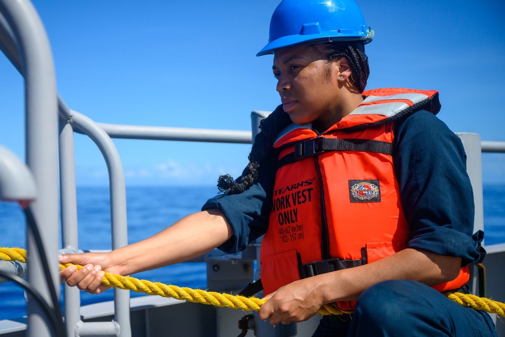 Unmanned Surface Vessel Ranger Conducts Underway Replenishment