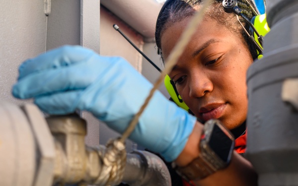 Unmanned Surface Vessel Ranger Conducts Underway Replenishment