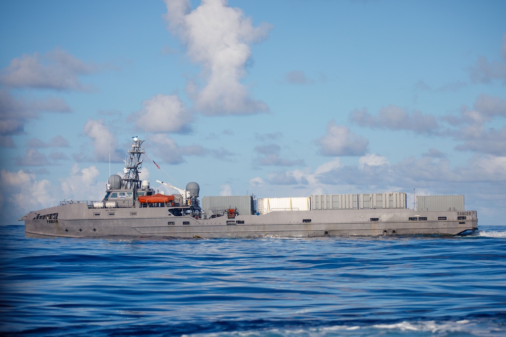 Unmanned Surface Vessel Ranger Conducts Underway Replenishment