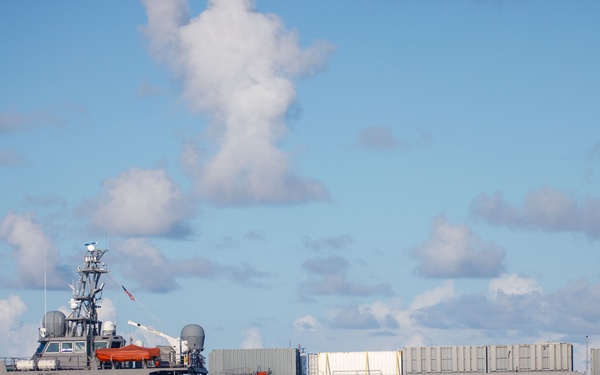Unmanned Surface Vessel Ranger Conducts Underway Replenishment
