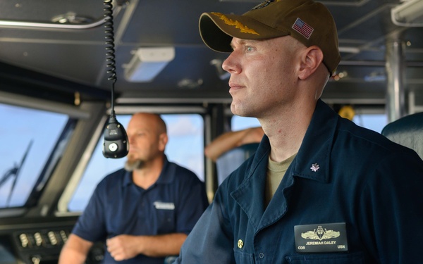 Unmanned Surface Vessel Ranger Conducts Underway Replenishment