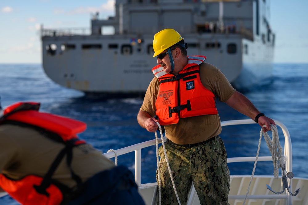 Unmanned Surface Vessel Ranger Conducts Underway Replenishment