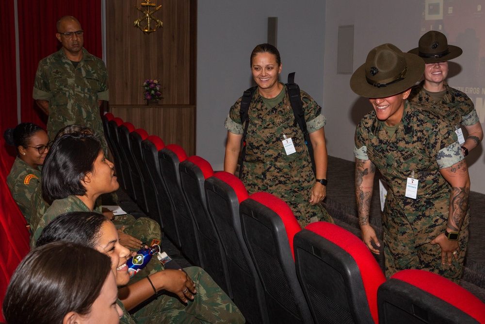 U.S. and Brazilian Marines meet to discuss integration of Brazilian male and female recruits