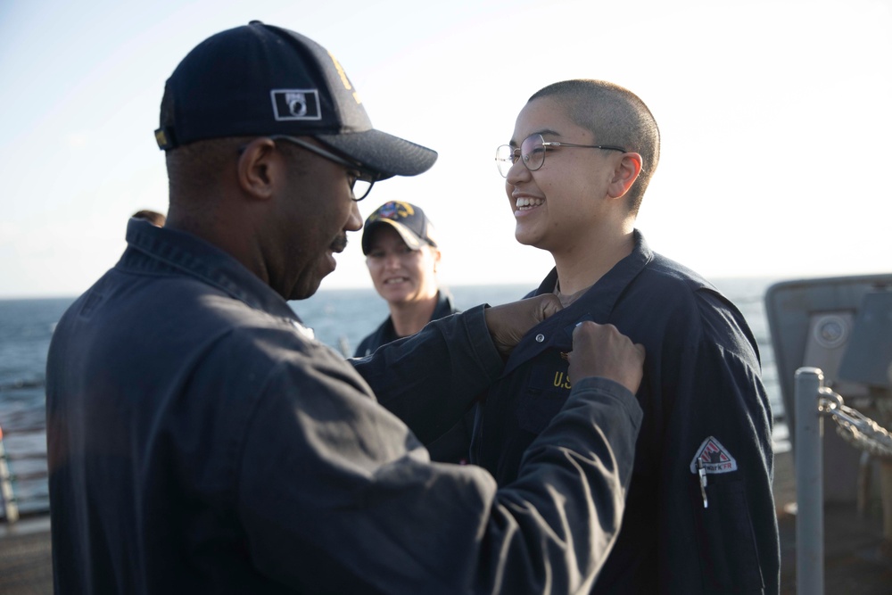 USS William P. Lawrence Promotion Ceremony