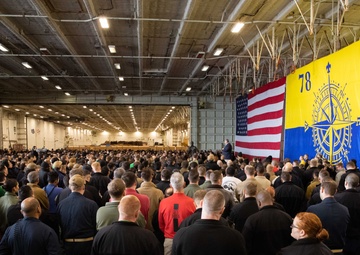 SECNAV visits USS Gerlad R. Ford (CVN 78)
