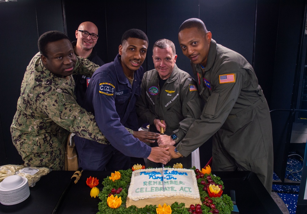 USS Ronald Reagan (CVN 76) Sailors commemorate Martin Luther King Junior Day