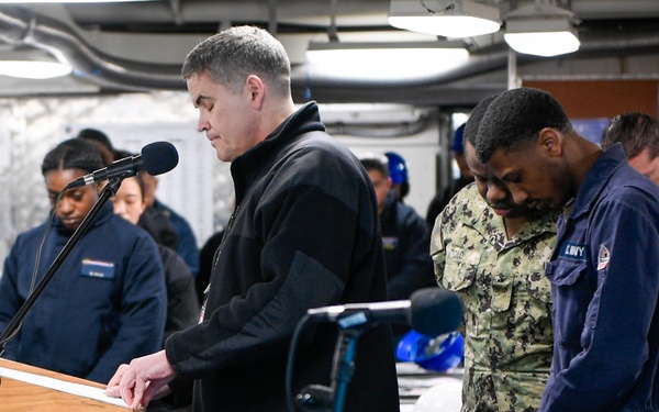 USS Ronald Reagan (CVN 76) Sailors commemorate Martin Luther King Junior Day