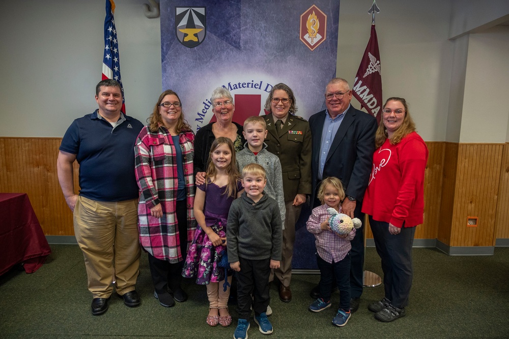 Friends, family, colleagues gather for USAMMDA systems integration chief’s Full-Bird promotion