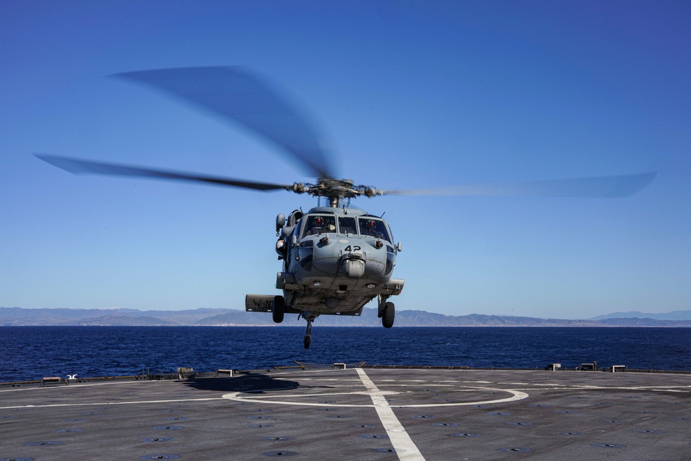 Flight Operations Aboard USS Harpers Ferry