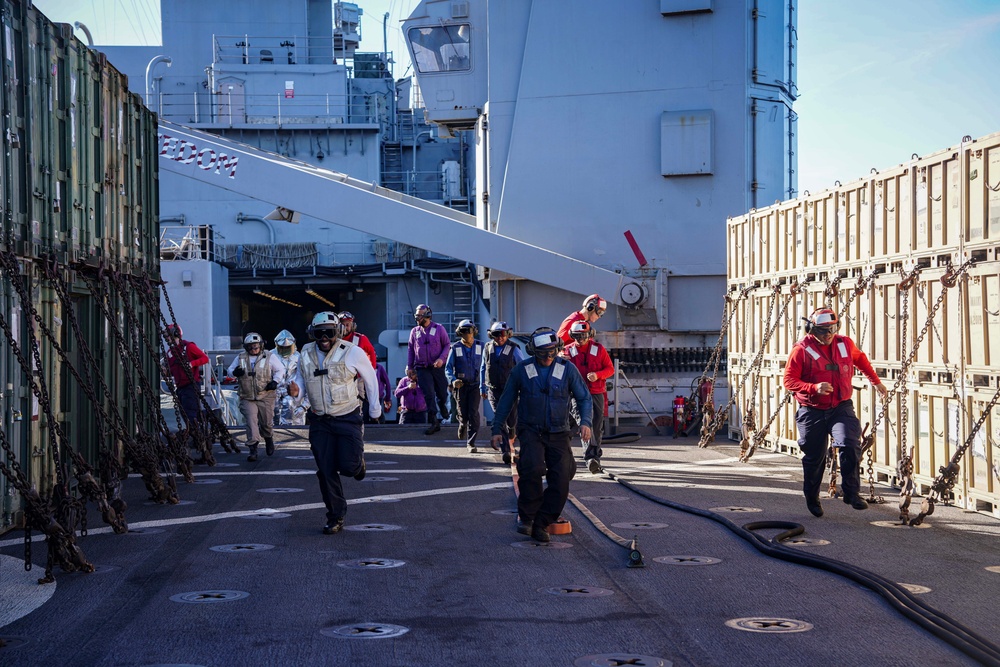 Flight Operations Aboard USS Harpers Ferry