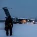 Snow covered tarmac