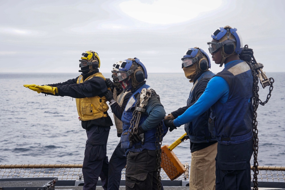 Flight Operations Aboard USS Harpers Ferry