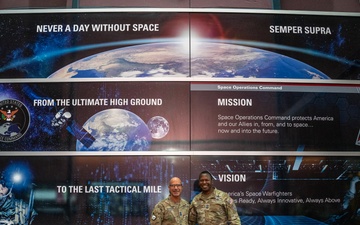 Chief Master Sgt. of the Space Force Visits USSPACECOM