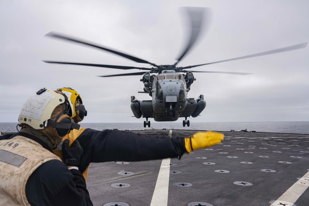 Flight Operations Aboard USS Harpers Ferry