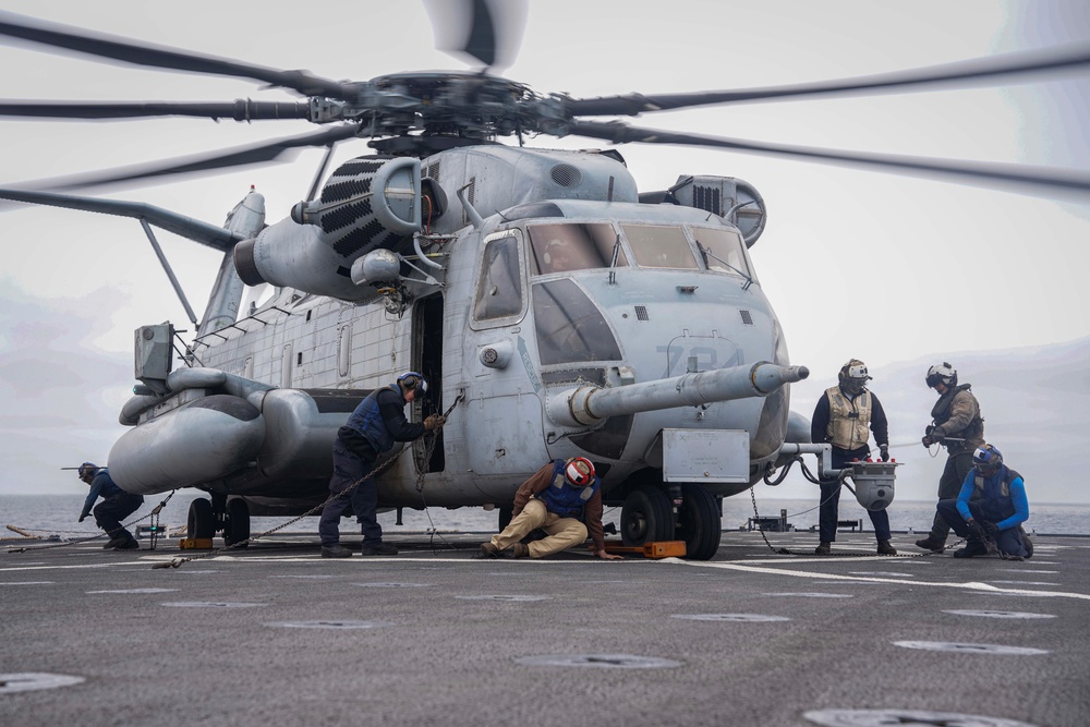 Flight Operations Aboard USS Harpers Ferry