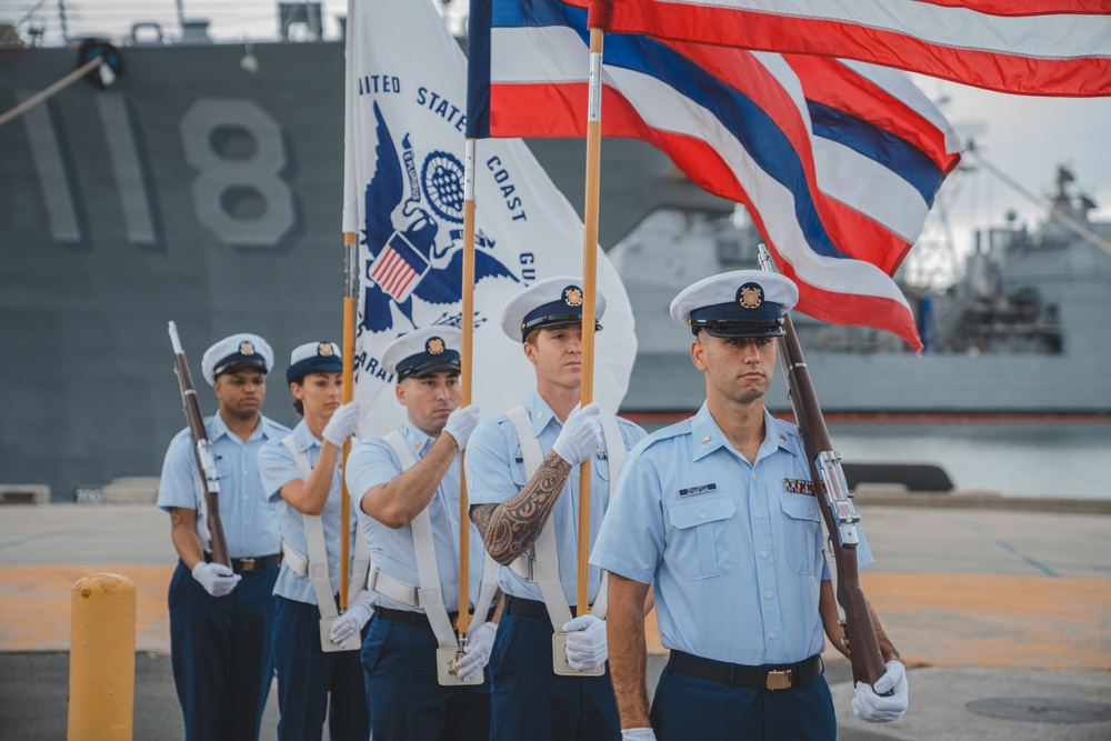 U.S. Coast Guard Cutter Harriet Lane change of home port ceremony