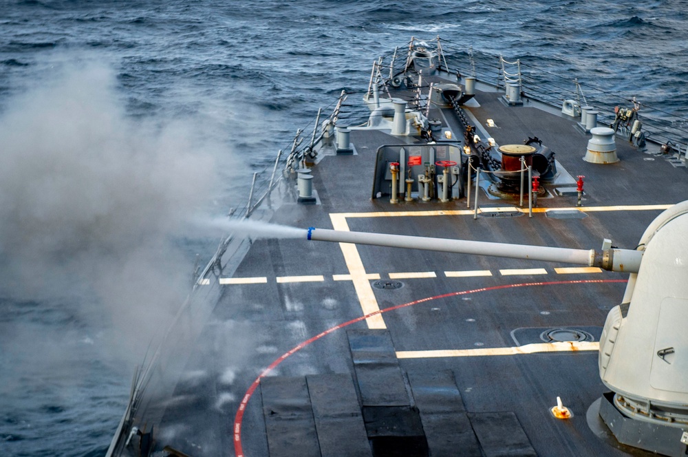 USS Hopper (DDG 70) Conducts Live-Fire Exercise