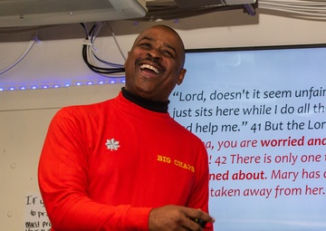 Boxer Command Chaplin Gives Final Sermon