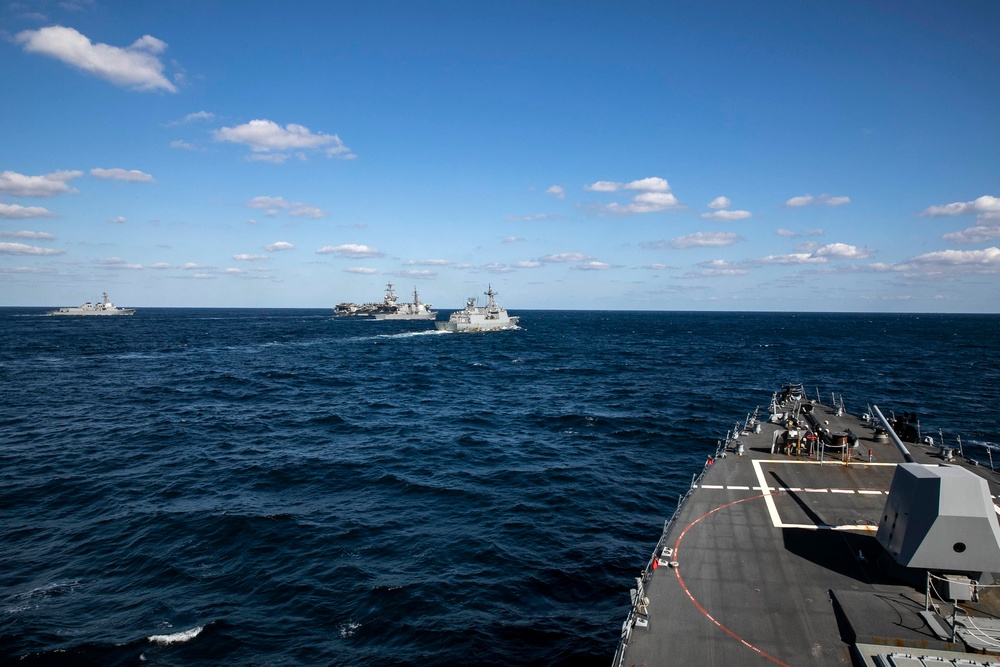 Carrier Strike Group ONE participates in Trilateral Exercise