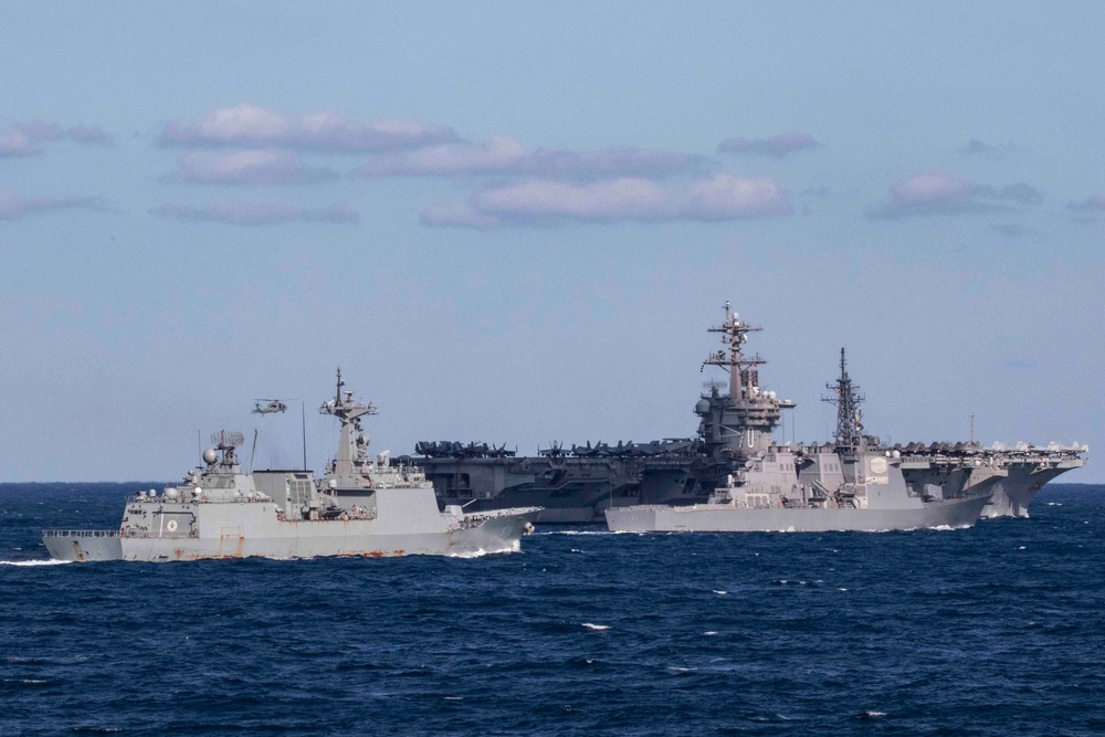 Carrier Strike Group ONE participates in Trilateral Exercise