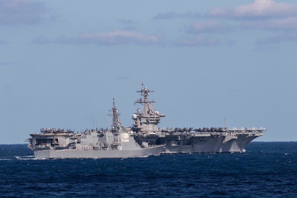 Carrier Strike Group ONE participates in Trilateral Exercise