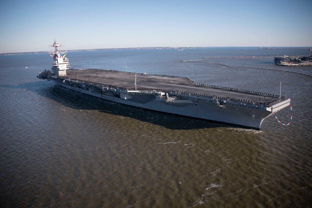 USS Gerald R. Ford Returns to Naval Station Norfolk