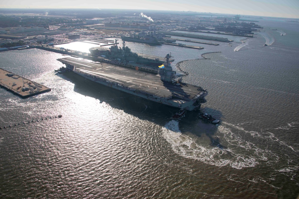 USS Gerald R. Ford Returns to Naval Station Norfolk