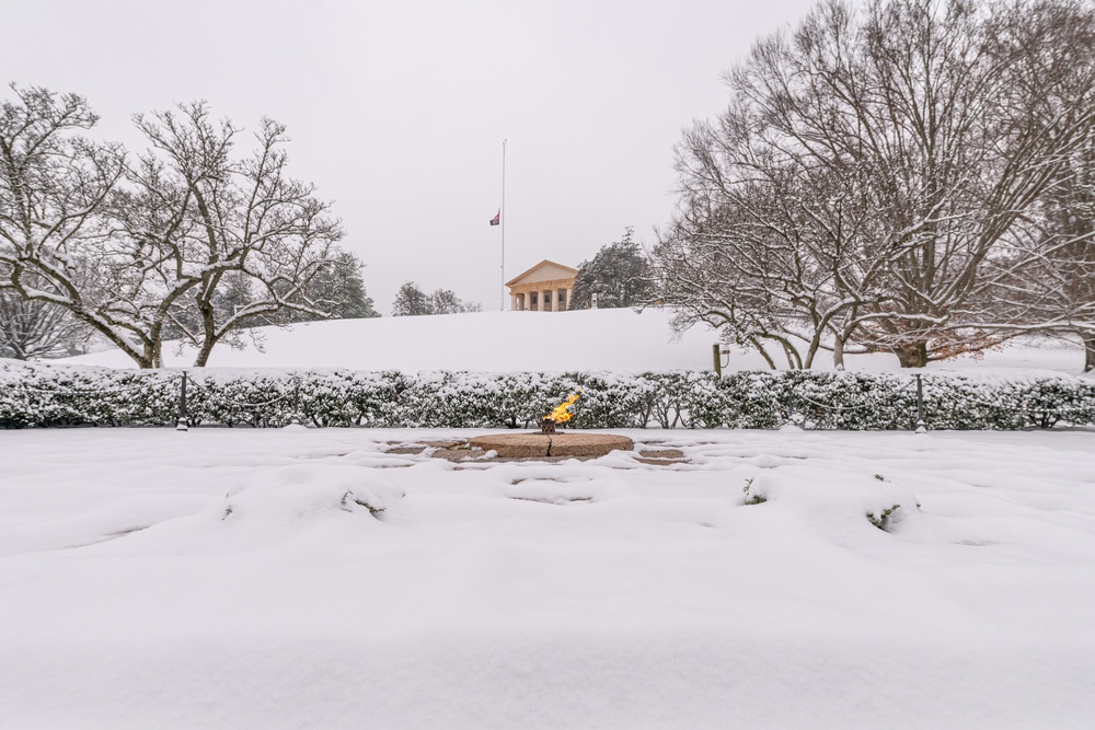 First Snow in 2024 at ANC