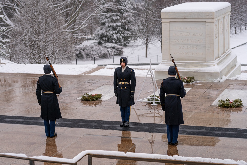 First Snow in 2024 at ANC