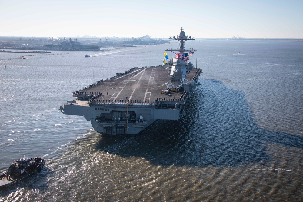 USS Gerald R. Ford Returns to Naval Station Norfolk