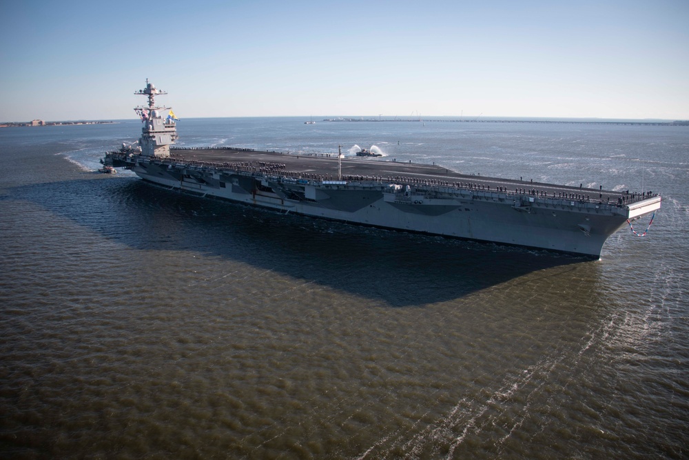 USS Gerald R. Ford Returns to Naval Station Norfolk