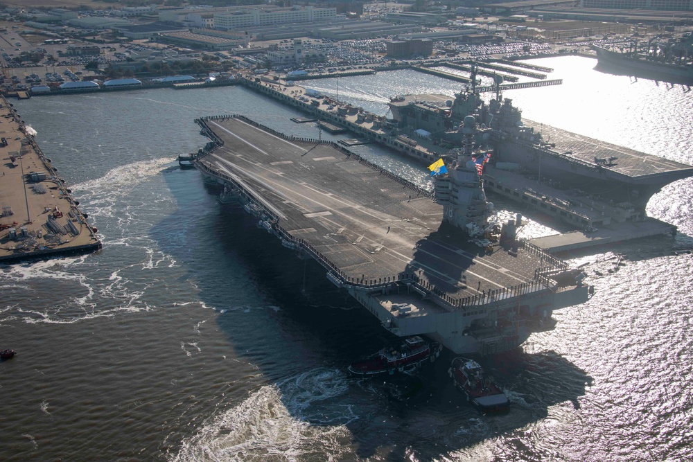 USS Gerald R. Ford Returns to Naval Station Norfolk