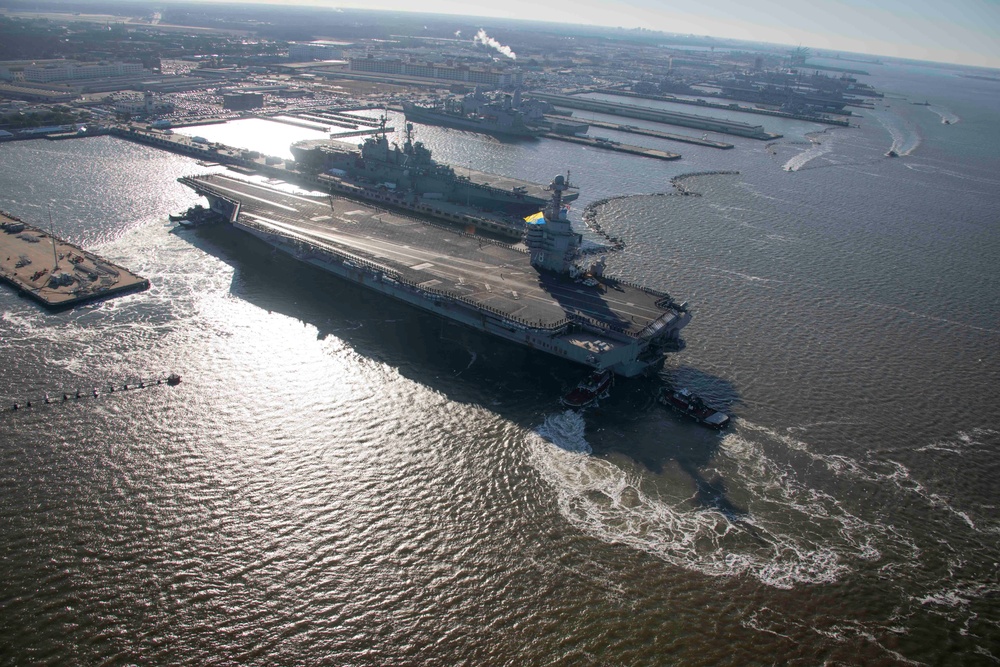 USS Gerald R. Ford Returns to Naval Station Norfolk