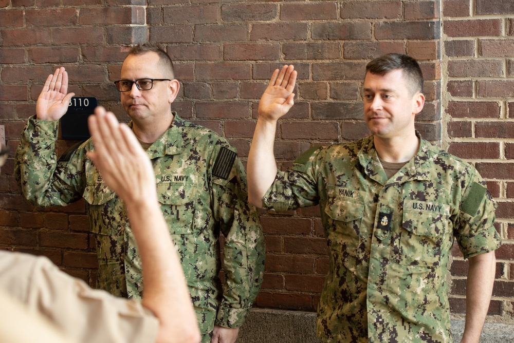 US Navy Band Re-Enlistment Ceremony