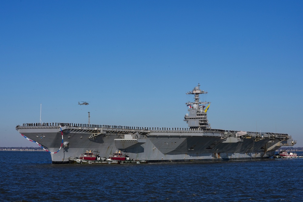 USS Gerald R. Ford returns from deployment