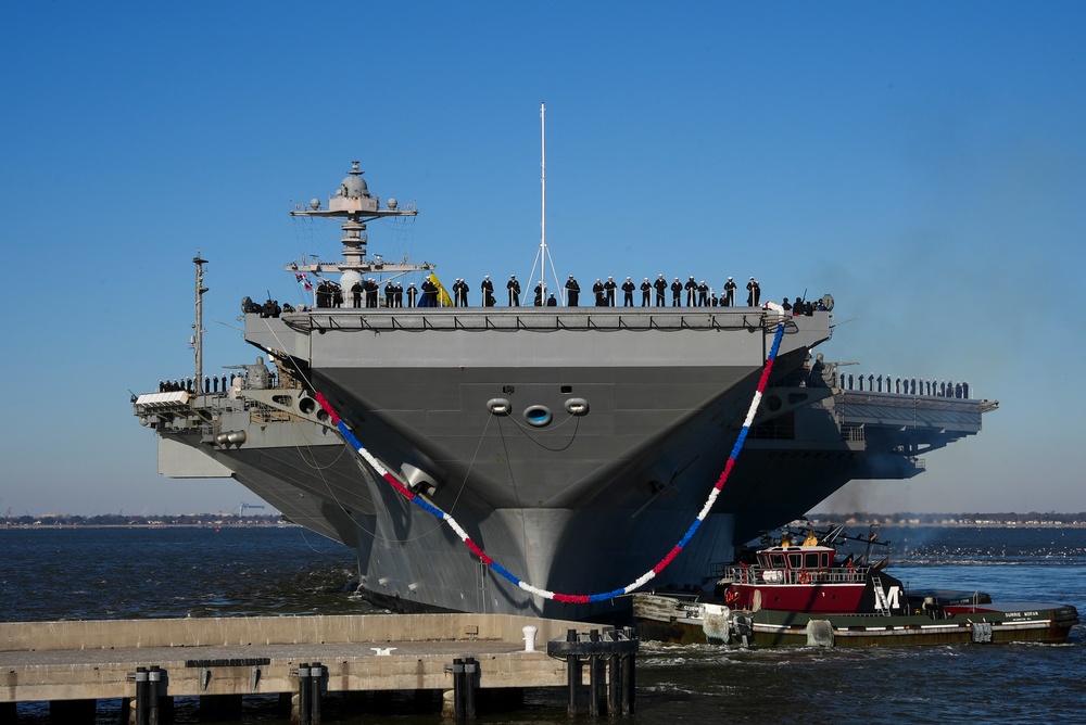 USS Gerald R. Ford returns from deployment