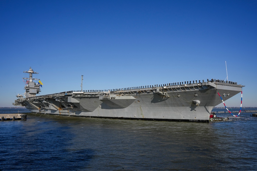 USS Gerald R. Ford returns from deployment