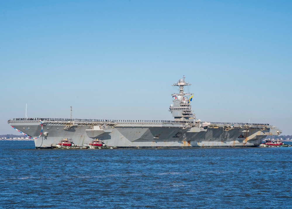 USS Gerald R. Ford returns from deployment