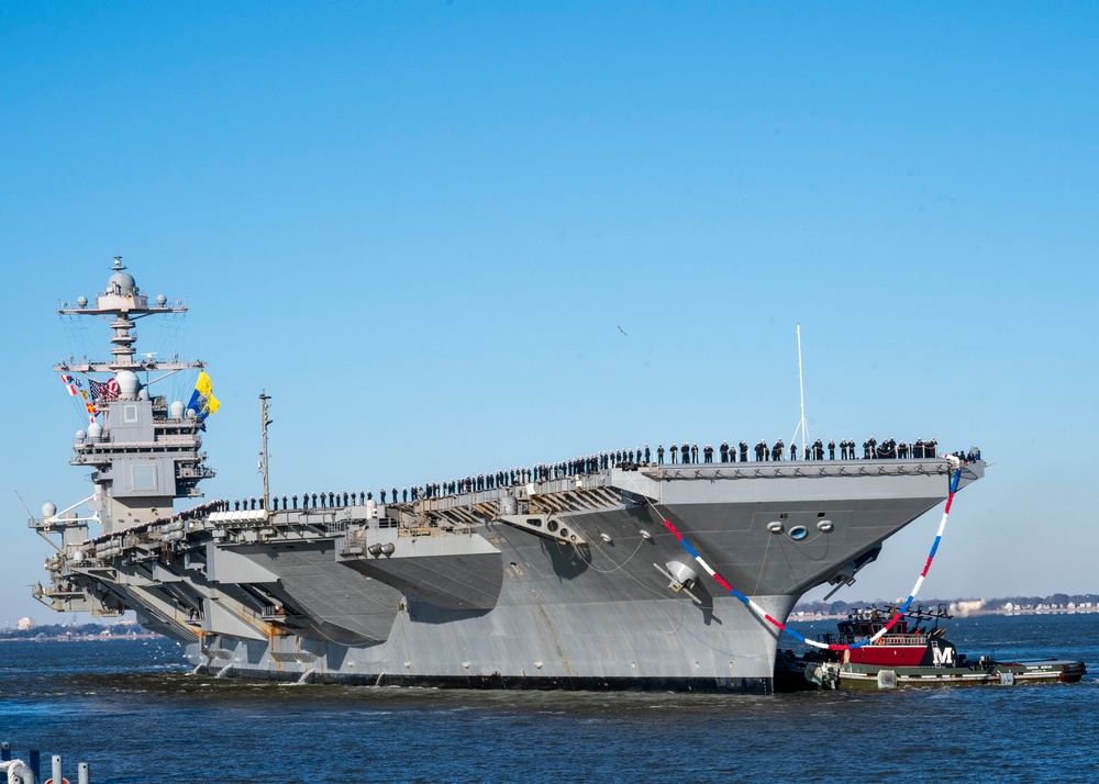 USS Gerald R. Ford returns from deployment