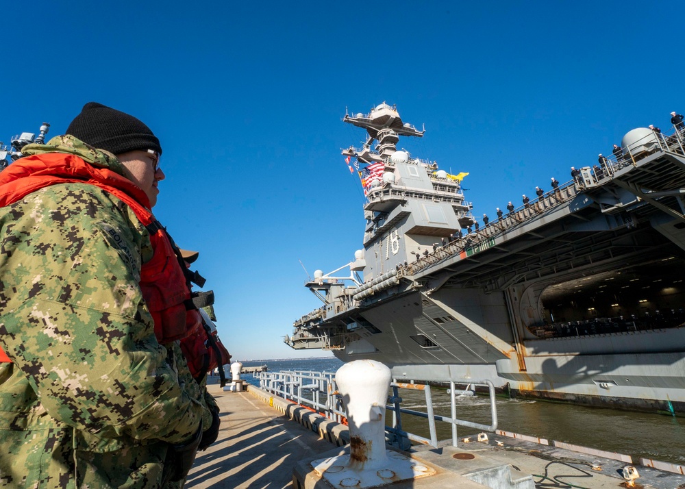 USS Gerald R. Ford returns from deployment